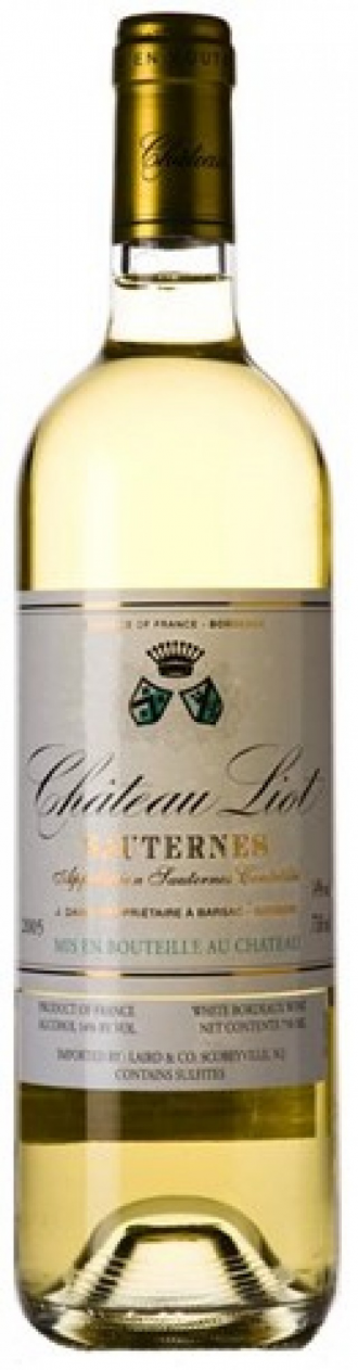 Chateau liot grand vin de sauternes